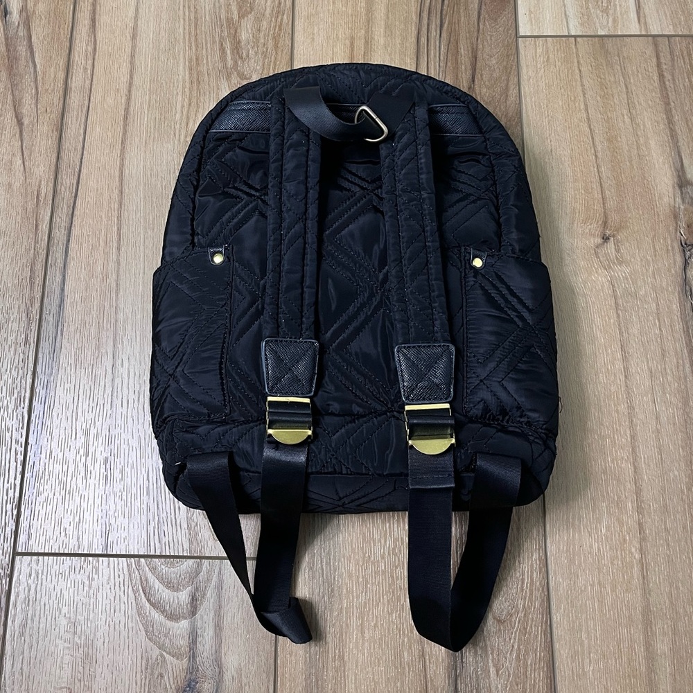 Adrienne Vittadini Black & Gold Backpack - Picture 2 of 8